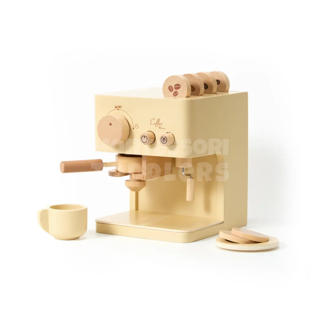 Toddlers Wooden Coffee Machine - Lek café där hemma!