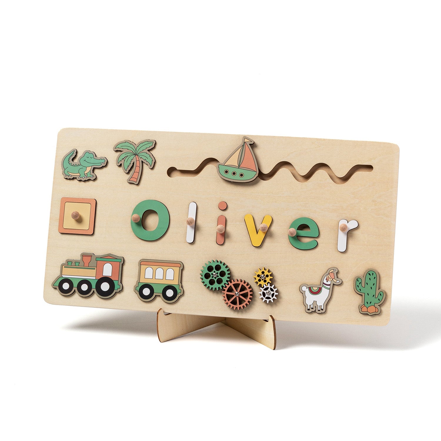 Toddlers Name Puzzle – Personligt pussel i trä