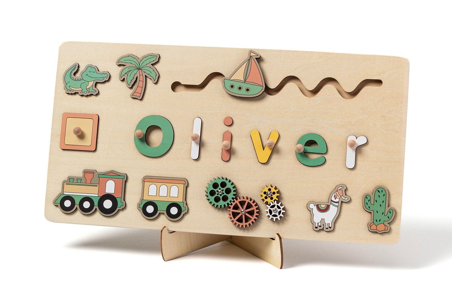 Toddlers Name Puzzle – Personligt pussel i trä