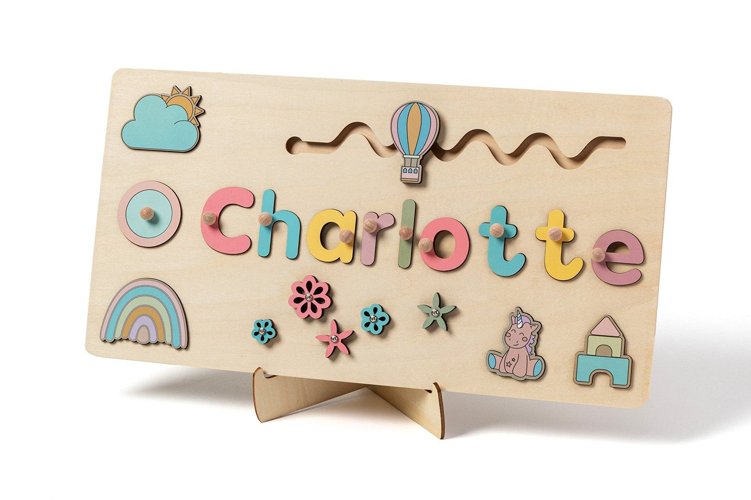 Toddlers Name Puzzle – Personligt pussel i trä