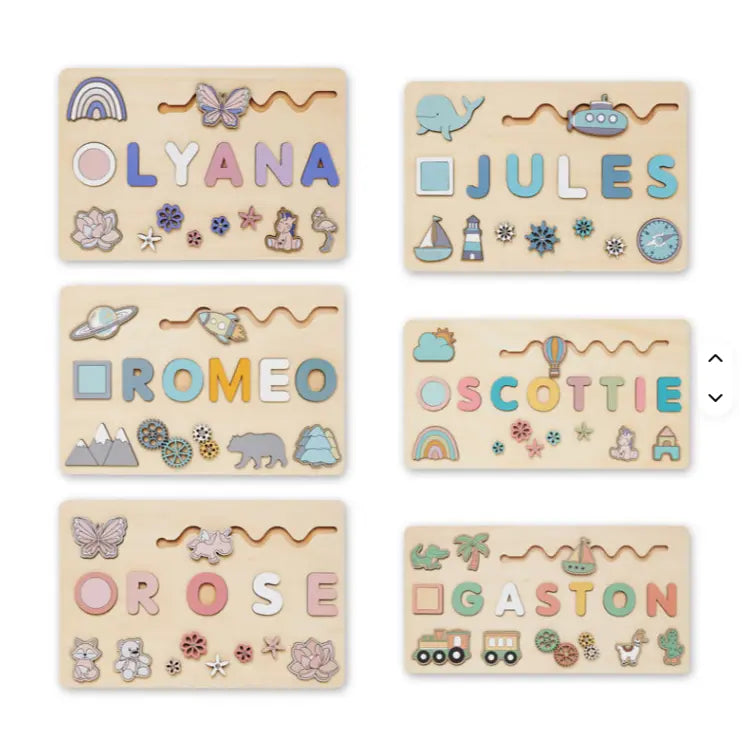 Toddlers Name Puzzle – Personligt pussel i trä
