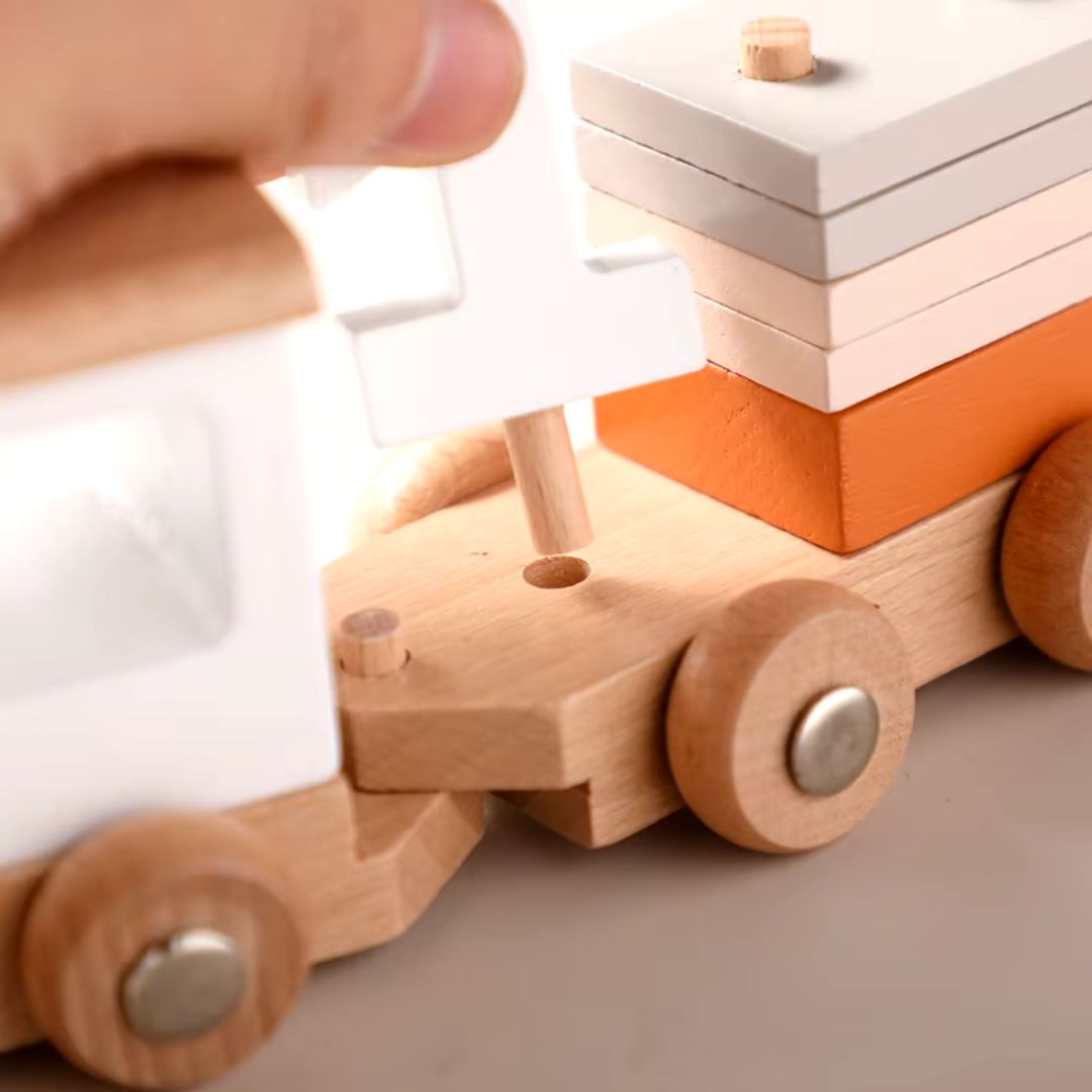 Toddlers Wooden Train Set – learning on track!