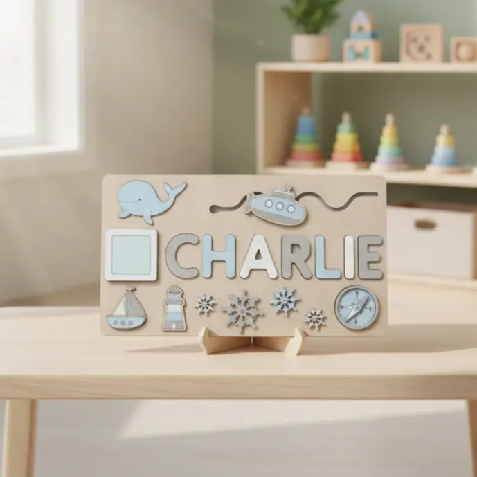 Toddlers Name Puzzle – Personligt pussel i trä