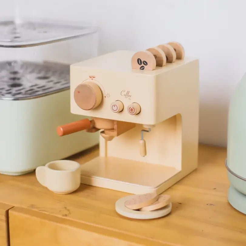 Toddlers Wooden Coffee Machine - Lek café där hemma!