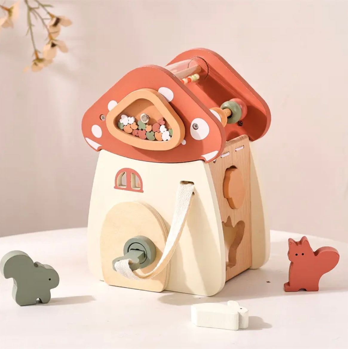 Toddlers Wooden Mushroom Activity Toy