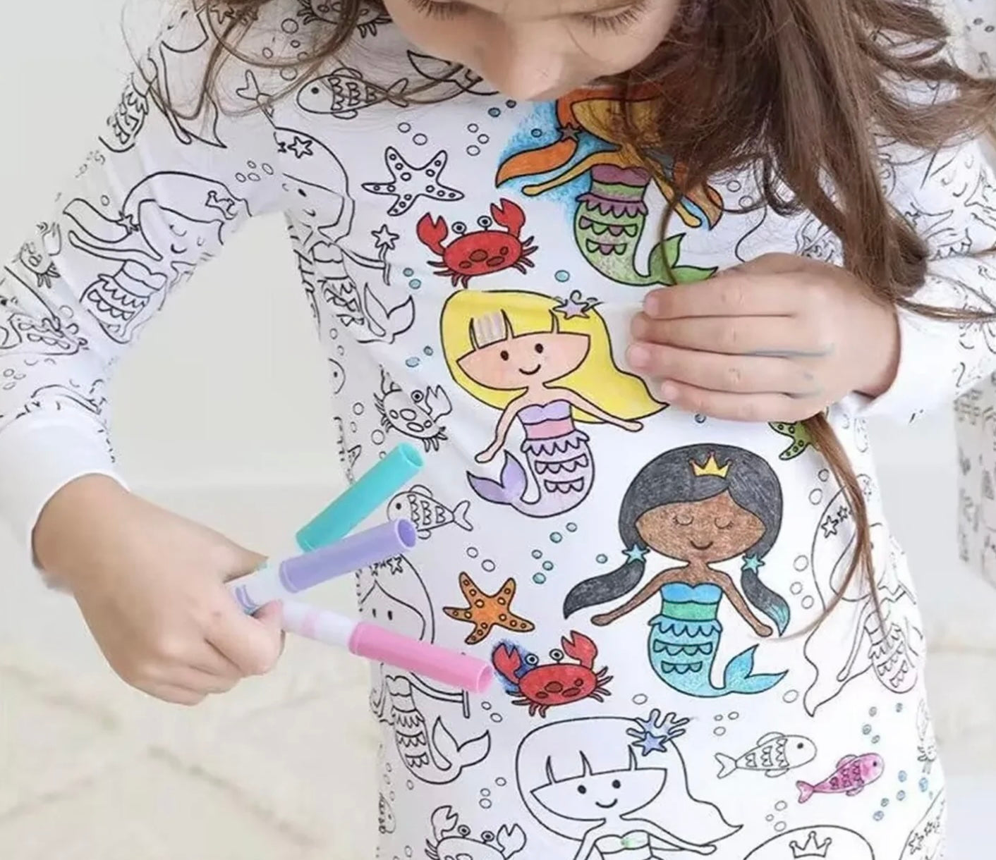 Toddlers Coloring Pajamas - Varje läggdags blir en duk för kreativitet