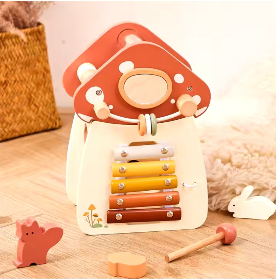 Toddlers Wooden Mushroom Activity Toy