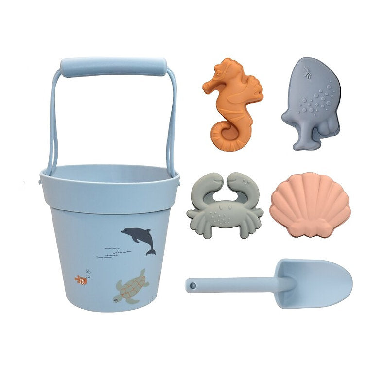 Ensemble de jouets de plage en silicone 6 pièces pour tout-petits